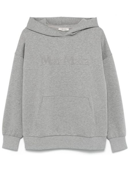 Polar işlemeli hoodie Max Mara gri