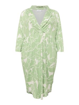 Taškuotas suknele Fransa Curve žalia