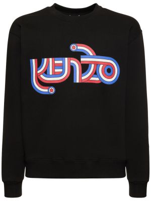Bluza bawełniana z nadrukiem Kenzo Paris czarna