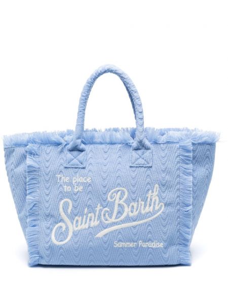 Strand shopper handtasche Mc2 Saint Barth blau