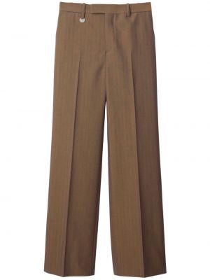 Pantalon droit à rayures Burberry marron