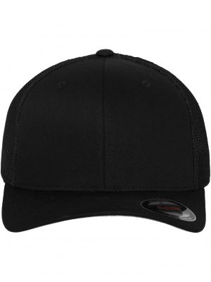 Мрежеста шапка с козирки Flexfit черно