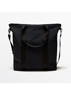 Кожаная сумка шоппер Massimo Dutti синяя