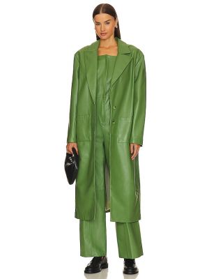 Trench en cuir Revolve vert