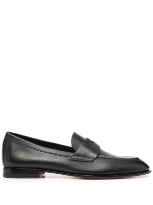 Mocassins en cuir Santoni noir