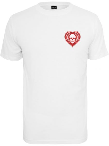 Marškiniai su širdelėmis Mt Men balta