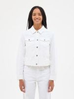 Белые женские джинсовые куртки