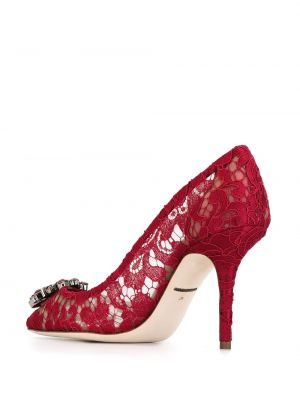 Krajkové lodičky Dolce & Gabbana červené