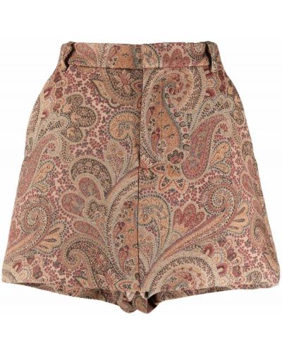 Pantalones culotte de tejido jacquard Etro marrón