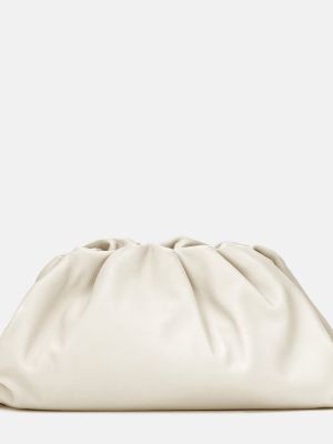 Kopertówka skórzana Bottega Veneta biała
