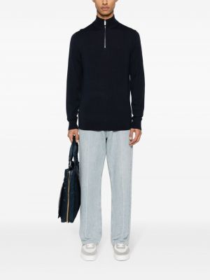 Pull brodé en tricot Calvin Klein bleu