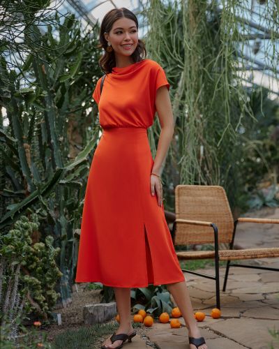 Платье Leleya, оранжевое