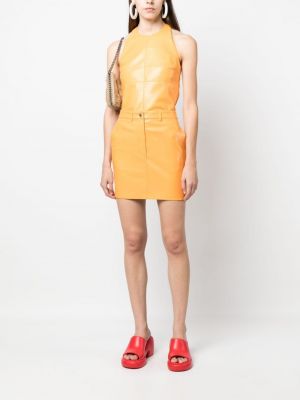 Kožená sukně Nanushka oranžové