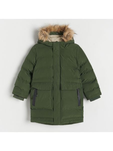 Kabát s kapucí Reserved zelený