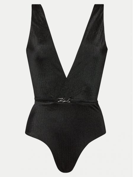 Jednodielne plavky Karl Lagerfeld čierna