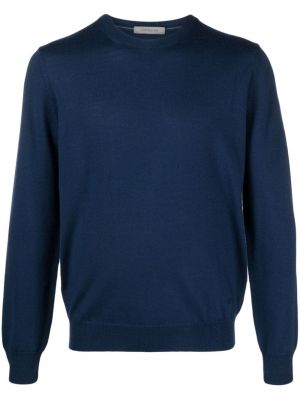Вълнен пуловер Corneliani синьо