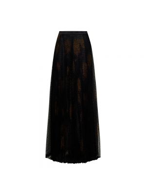 Długa spódnica tiulowa plisowana Etro czarna
