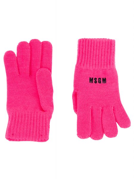 Шерстяные перчатки Msgm розовые