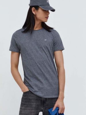 Меланж тениска с дълъг ръкав с принт Tommy Jeans