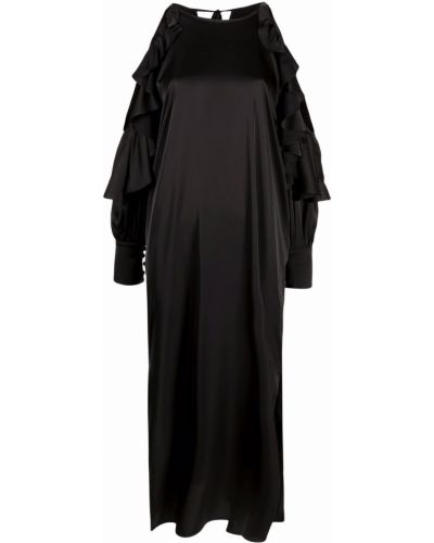 Vestido largo drapeado Parlor negro