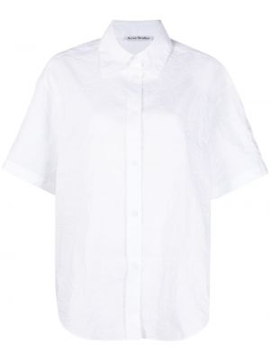 Oversized βαμβακερό πουκάμισο Acne Studios λευκό