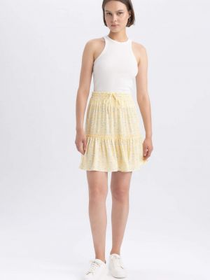 Viskózové mini sukně Defacto bílé