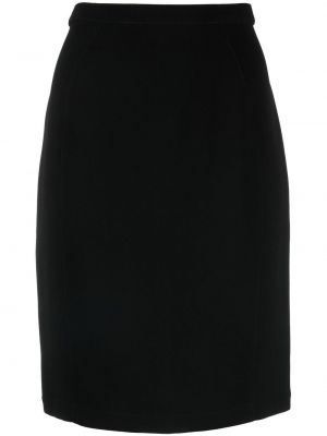 Sukně s knoflíky s vysokým pasem na zip Thierry Mugler Pre-owned - černá