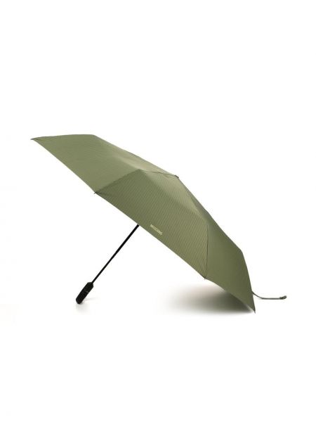 Pruhovaný deštník s potiskem Moschino zelený
