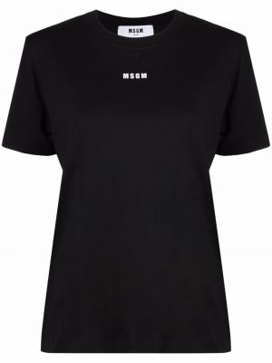 Camiseta con estampado Msgm negro