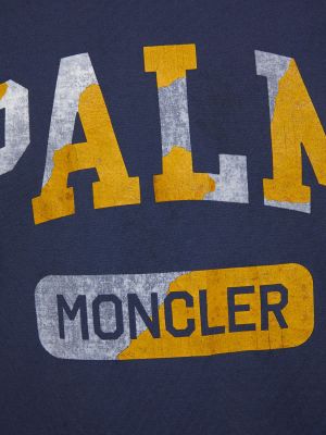 Medvilninis marškinėliai Moncler Genius mėlyna