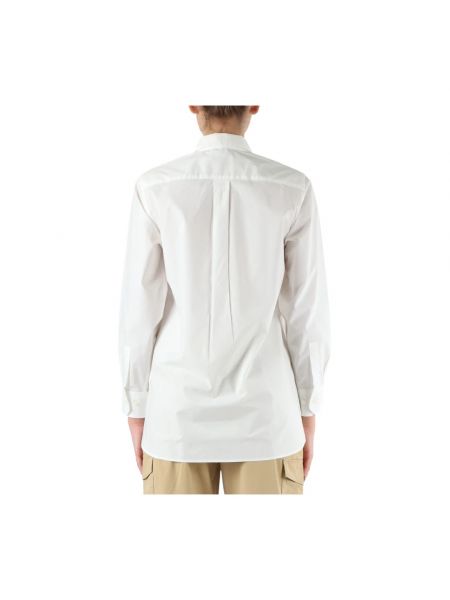 Camisa con bordado de algodón oversized Sun68 blanco