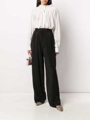 Pantalones de cintura alta Maison Flaneur negro