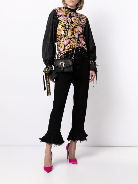 Camisa vaquera con estampado Versace Jeans Couture negro