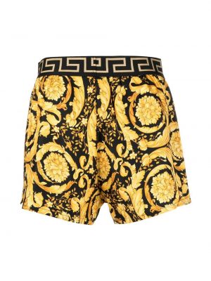 Seiden shorts mit print Versace gelb