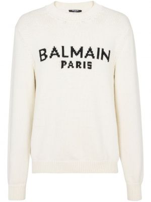 Jacquard strick pullover Balmain