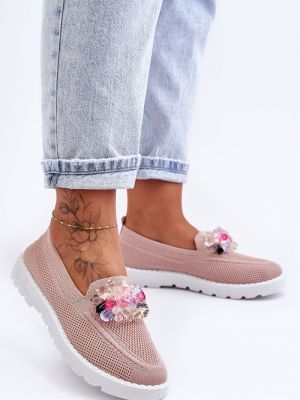 Csipkés sneakers Kesi rózsaszín