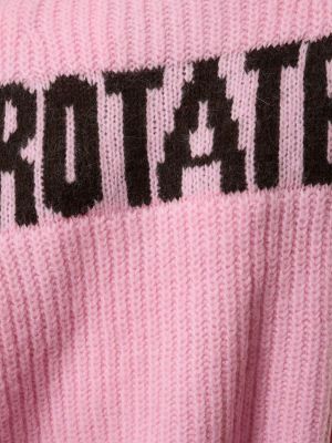 Oversize vilnas džemperis Rotate rozā