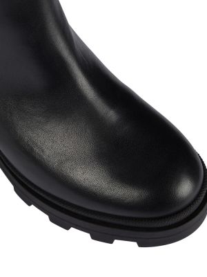 Ankle boots skórzane Bogner czarne