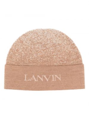 Mütze mit stickerei Lanvin beige