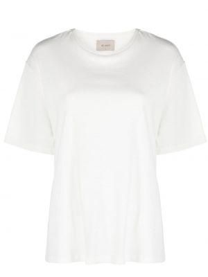 Bavlněné lněné tričko St. Agni bílé