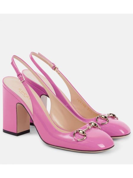 Slingback patent læder læder pumps Gucci pink