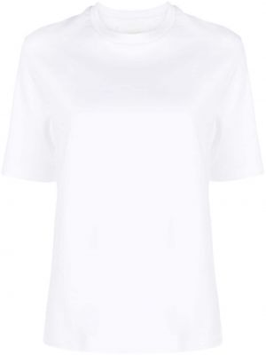 Kokvilnas t-krekls ar apaļu kakla izgriezumu Jil Sander balts