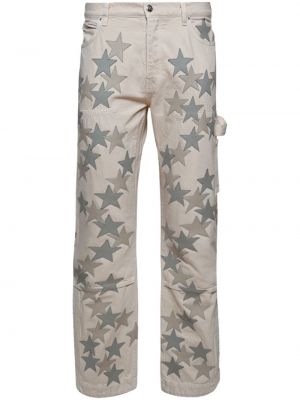 Rovné kalhoty s potiskem s hvězdami Amiri