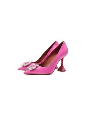 Кожаные туфли Amina Muaddi, розовые