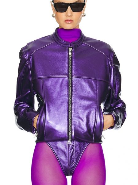 Chaqueta Laquan Smith violeta