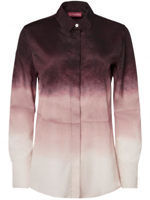 Spalvų gradiento rašto šilkinė marškiniai Altuzarra violetinė