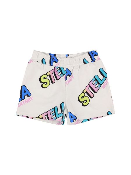 Bomull shorts for jenter Stella Mccartney Kids hvit