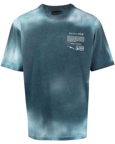 Camiseta con estampado Mauna Kea azul