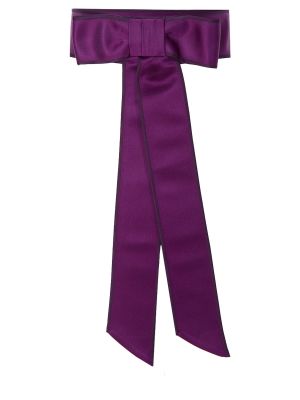 Шелковый ремень с бантом Dolce & Gabbana фиолетовый