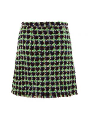 Mini falda de lana Etro verde